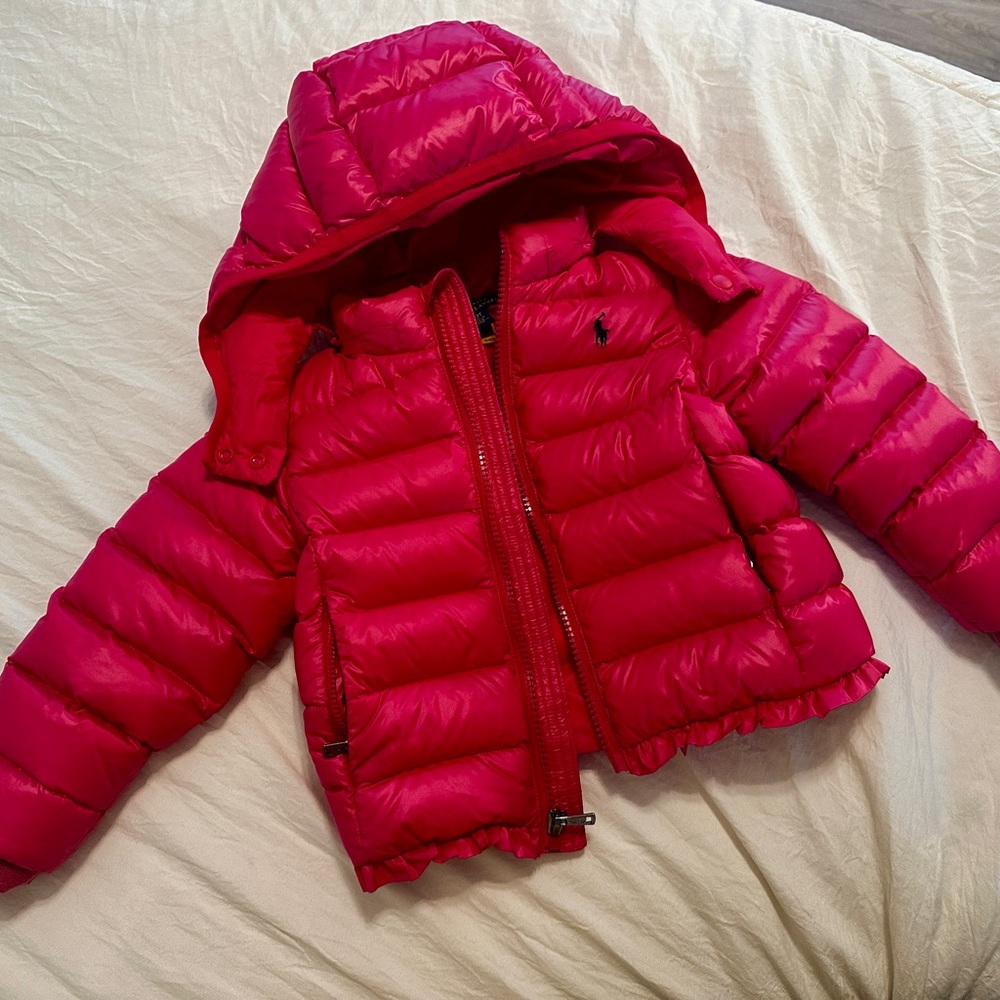 Ralph Lauren Polo Hot Pink Puffer Jacket - 2T
